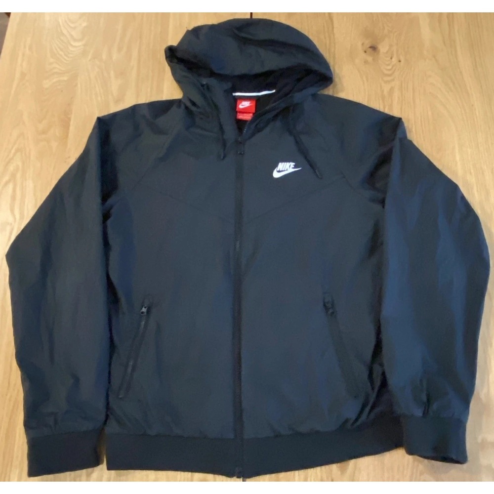 Nike Vintage Y2K Windbreaker Windrunner Jacket Black Nylon Soft Red Label Men's